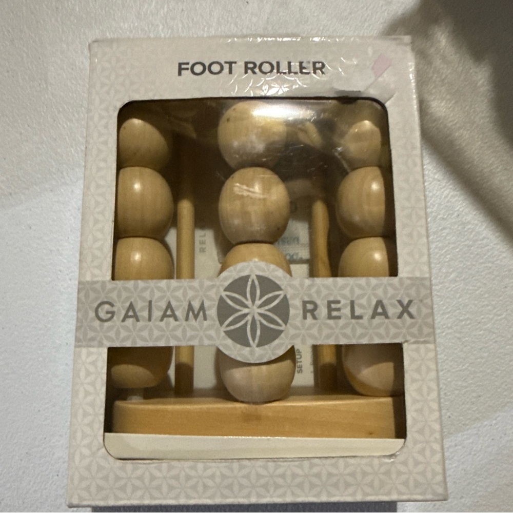 GAIAM Relax Natural Wood Foot Roller